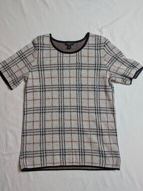 Ann Taylor Factory Women's Short Sleeve Sweater Shirt, Size Small Petite